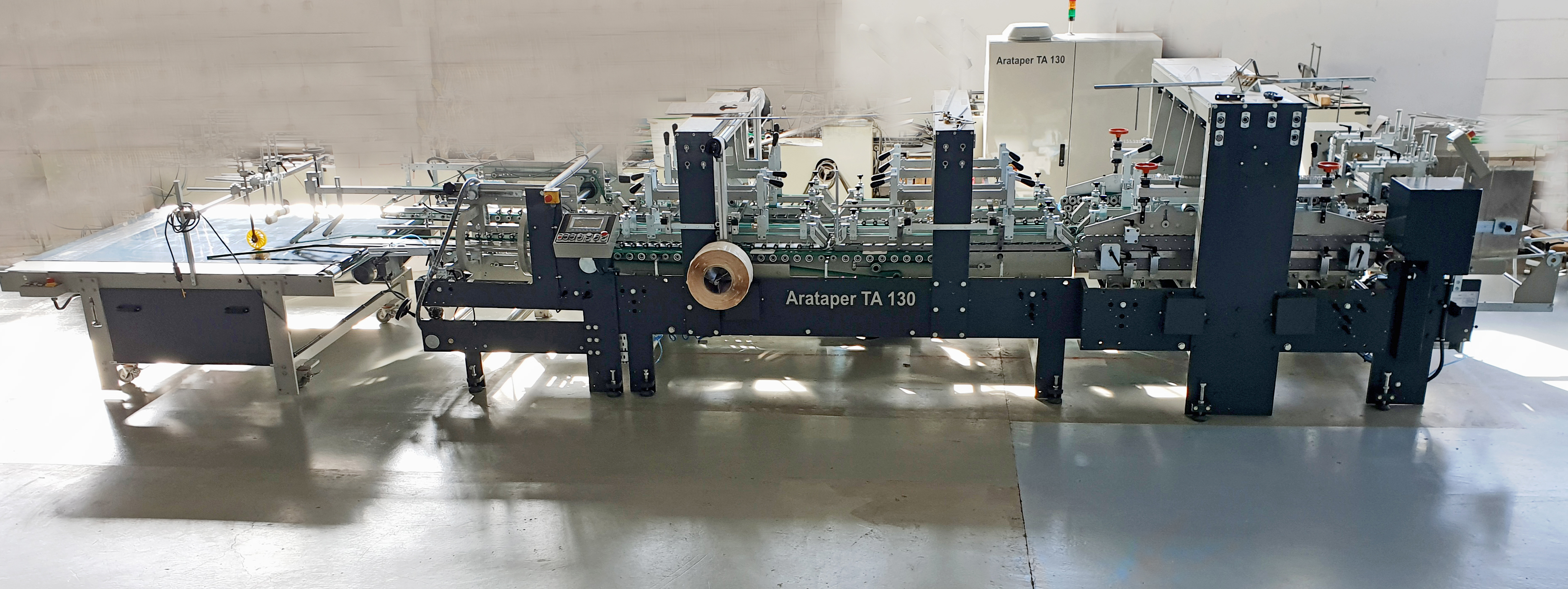 Automatic tape applicators installed in a dedicated machine. Arataper TA130