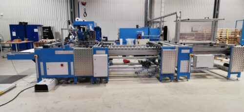 Lunex 1600 hot melt gluer with working station